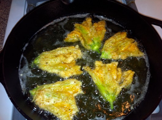 Frying them up.